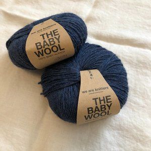 We Are Knitters - Baby Alpaca Wool - Spotted Blue 2 skeins yarn